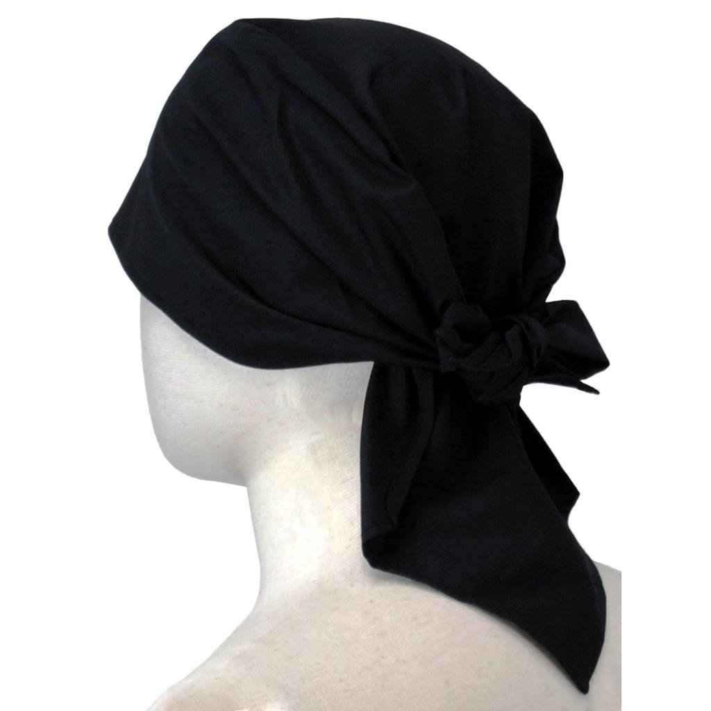 Sentsuki Bandana Large Black Inner One Size Fits 1090K Cap, Bandana, Cap, Cafe, Dining, Uniform, Unisex, Black, All,