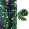 2pcs DIY St. Patrick's Day Hanging Decoration Green Clover Tinsel Wreath  Club