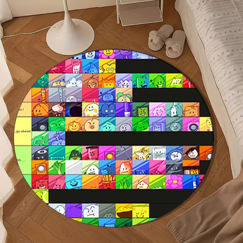 Colorful Dream Island Collage Round Rug for Livingroom,Bedroom, Palyroom, Chair Rug, Area rug, Circle Carpet, Large Size Fan Christmas gift