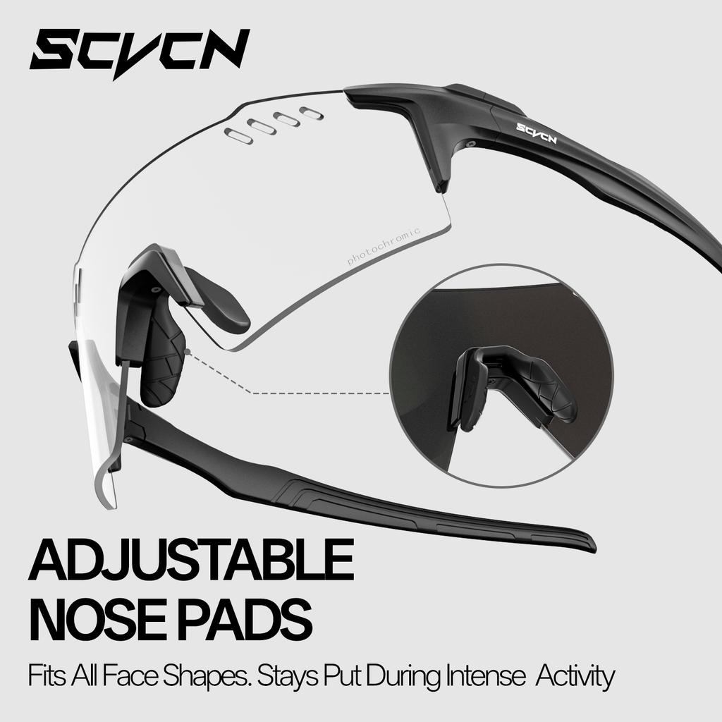 SCVCN UV400 Photochromic Protection Glasses Men Women Riding Windproof Goggles Outdoor Sports Eyewear MTB Road Bike Sunglasses 7