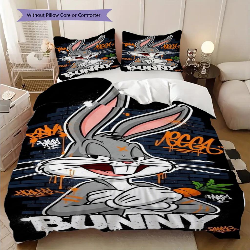 Looney Tunes Bunny Set Threepiece Set 1 Duvet Cover 2 Pillowcase Without Core Duvet Cover And Pillowcase Christmas Birthday Gift