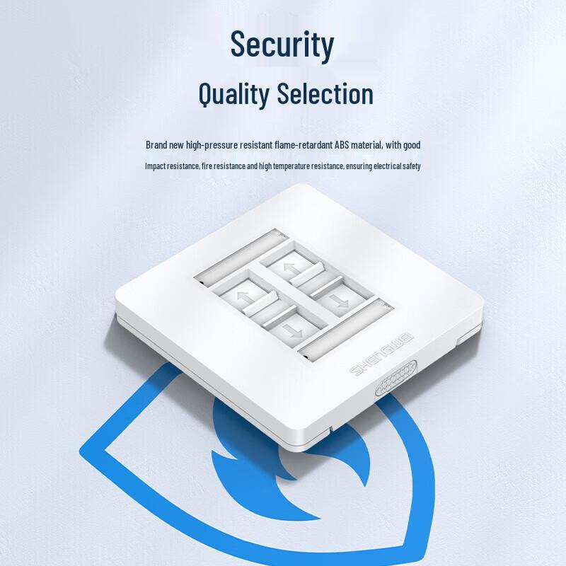 Shengwei 4-Port Network Wall Plate