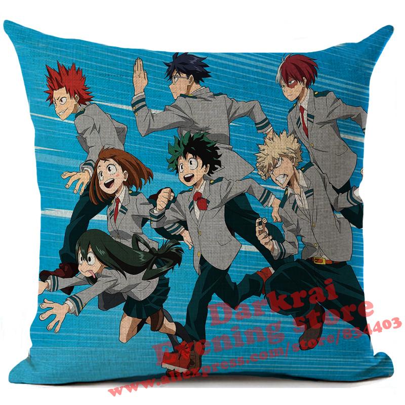 My Hero Academia Cushion Cover Cartoon Anime Throw Pillows Living Room Sofa Home Decoration Pillowcase