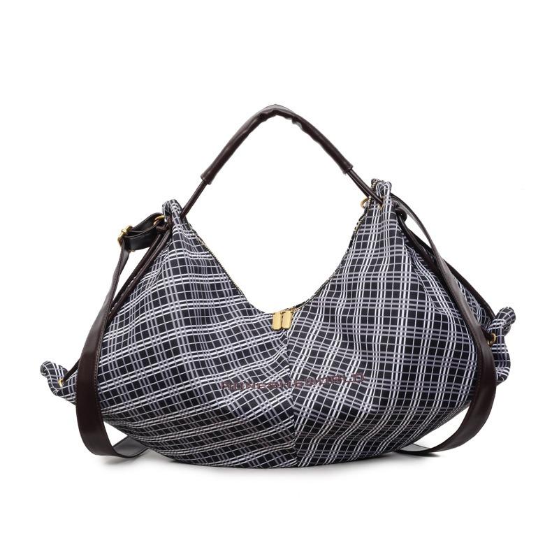 Neue frische karierte Mode-Schultertasche einfache lässige Umhängetasche große Kapazität Pendler-Tragetasche