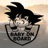 Car Stickers Customizable Waterproof Easy Install No Residue Anime Kid Warrior Baby on Board Vinyl for Car Truck Window