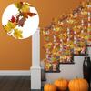 175CM Black Artificial Maple Leaf Vine Autumn Halloween Decoration Outdoor Indoor Wall Hanging Rattan Garden Garland Home Decor