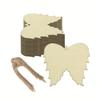 10/20pc Wooden Angel Ornaments Wood Angel Wings Ornament Christmas Xmas Ornaments Angel Wing Ornaments for Home Craft