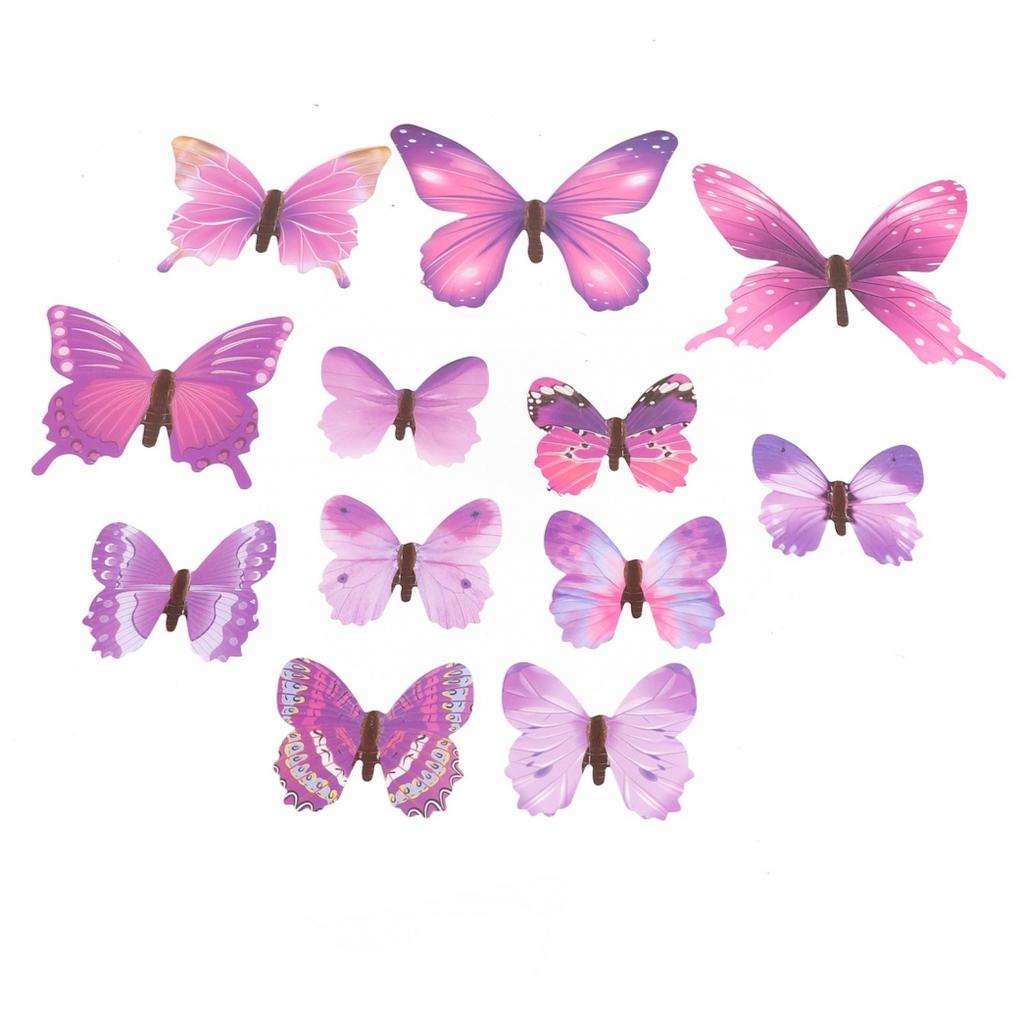 3D three-dimensional luminous simulation butterfly luminous sticker