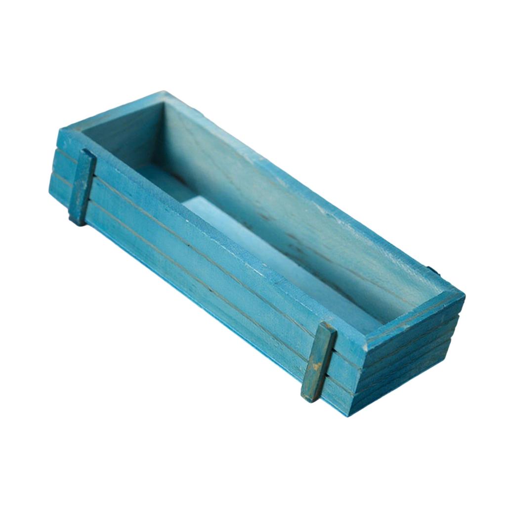 Vintage Style Wooden Planter Pot For Succulent Plant Breathable Design Lightweight Indoor Outdoor Home Garden Decoration