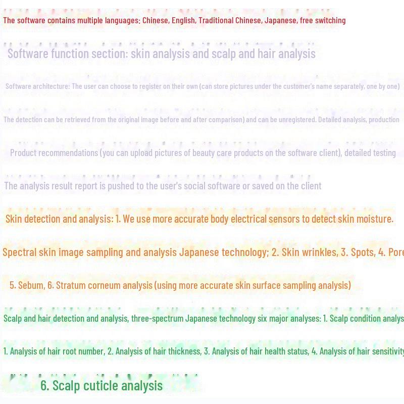 Tragbarer UV-Haut- und Kopfhautanalysator mit Haar- und Follikelerkennung