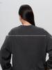 2025 Autumn/Winter Retro Print Thick Round Neck Sweatshirt