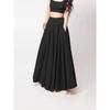 Women's Solid-Color, Loose-Fitting, Flattering Floor-Length Skirt: An Elegant, Non-Stretch Pleated Skirt