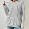 Autumn and Winter Knitwear Kangaroo Pocket Hoodie Loose Hooded Casual Pullover