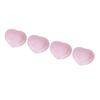 4pcs Rose Quartz Carved Heart shaped Pink Crystal Healing Stone Semi precious Gemstone Decor
