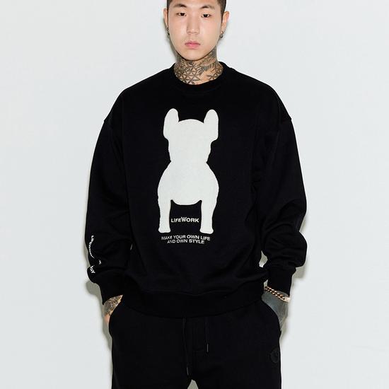 Ladoc Boucle Embroidered Sweatshirt Fleece Lined L слоновая кость 22160₽