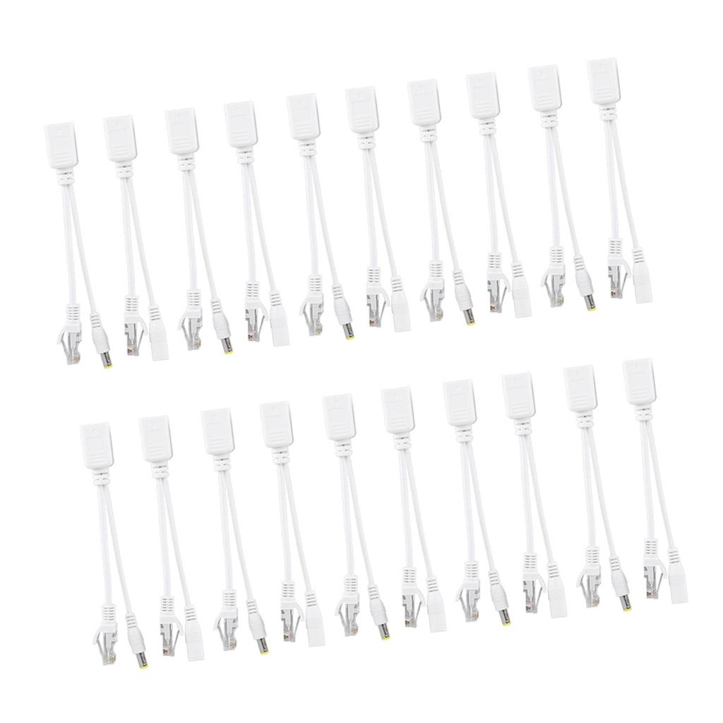 10 Pair IP Camera POE RJ45 Cable Power Over Ethernet Adapter Injector Splitter DC 12 V