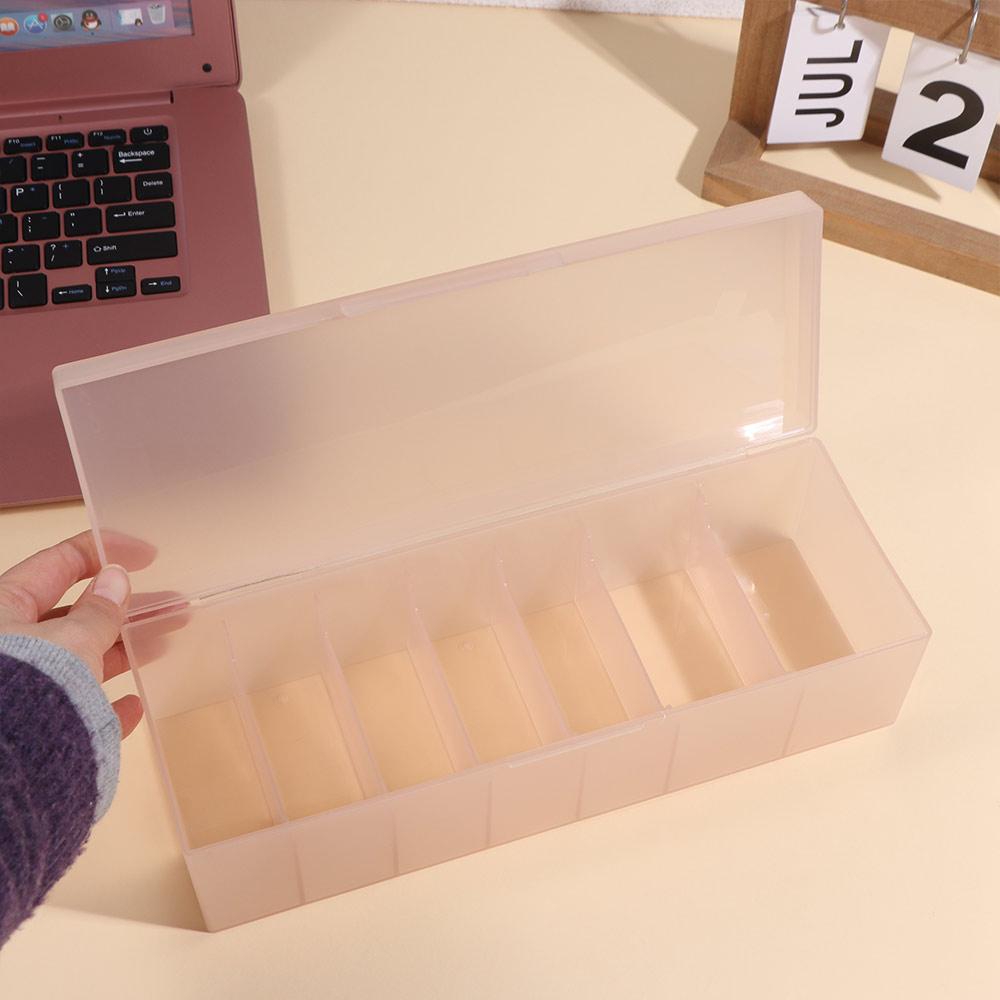 Clear Data Cable Storage Box with Cover Charging Line Storage Container  Stationery