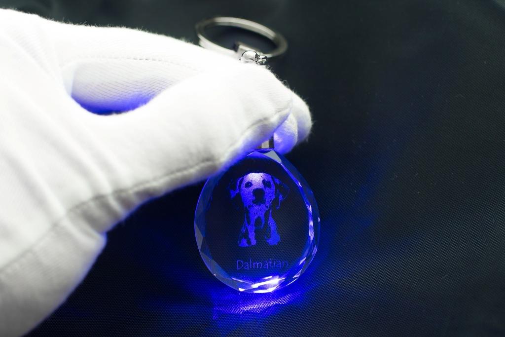 Dalmatian, Carriage Dog, Spotted Coach Dog - Pendant with a Photo of a Dog, Crystal Key Ring In a Gift Box, a Unique Gift by Art-Dog