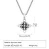 Collana Nodo Celtico Vnox per Uomo Ragazzo, Ciondolo Triquetra in Acciaio Inossidabile con Catena a Scatola Gioielli Amore Eterno Regali per Padre