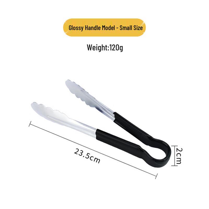 Zhizhou 304 Stainless Steel Food Tongs with Red Rubber Handle