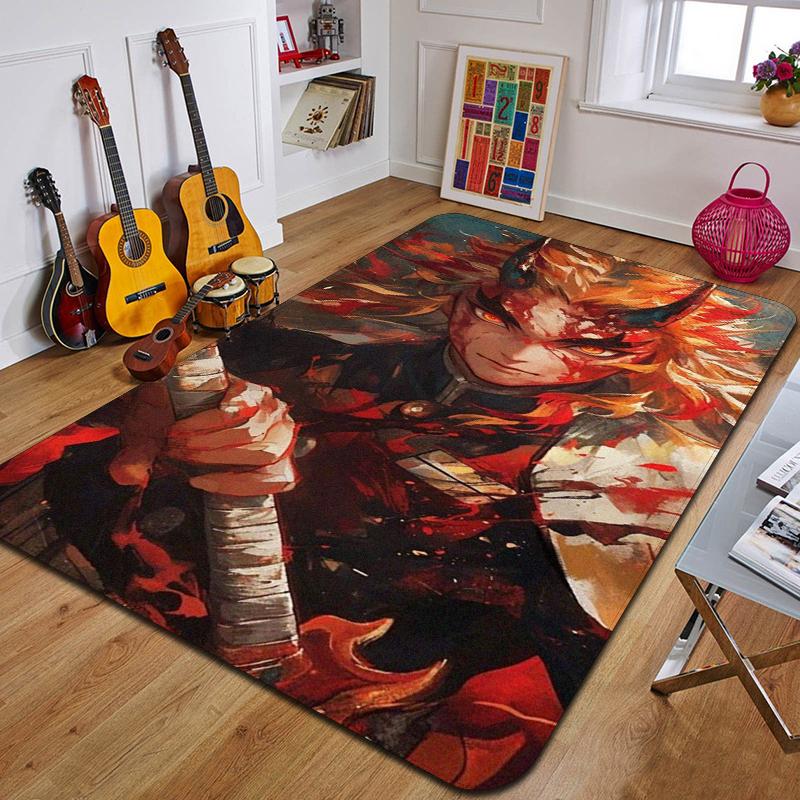 D-demons Layer Printed Carpet Fashion Yoga Mat Bedroom Decorative Carpet Living Room Bathroom Decorative Floor MAt Birthday Gift