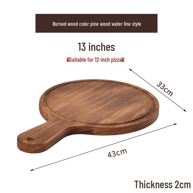 Japanese Style Round Wooden Pizza Pan and Tray