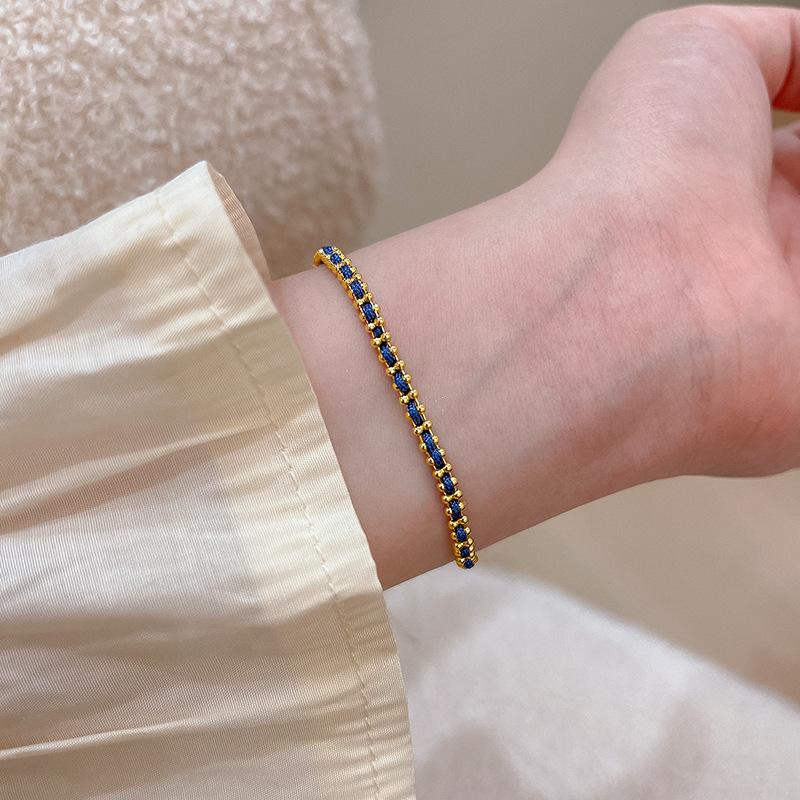 Light Luxury 18K Gold Plated Bracelet for Women Vintage Weave Rope Chain Bracelet Wedding Jewelry Gifts