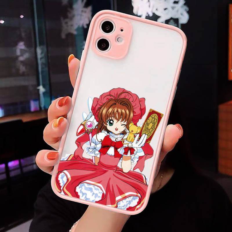 Cardcaptor Sakura anime ragazza carina Custodia per telefono opaca trasparente Per iphone 7 8 11 12 plus mini x xs xr pro max cover