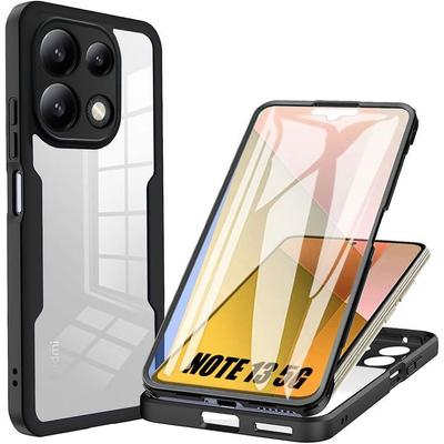 360 Case - E.F.CONNECTION - for Xiaomi Redmi Note 13 5G - Full Protection - Anti-Scratch - Black