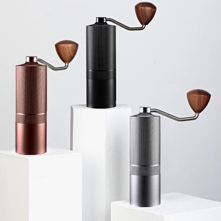 Hand-Crank Manual Coffee Bean Grinder with Stainless Steel Burr