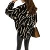 Autumn New Versatile Graffiti Printed Shirt Women's Long Sleeve Top Loose Large Size Han Fan Shirt Bottom Shirt