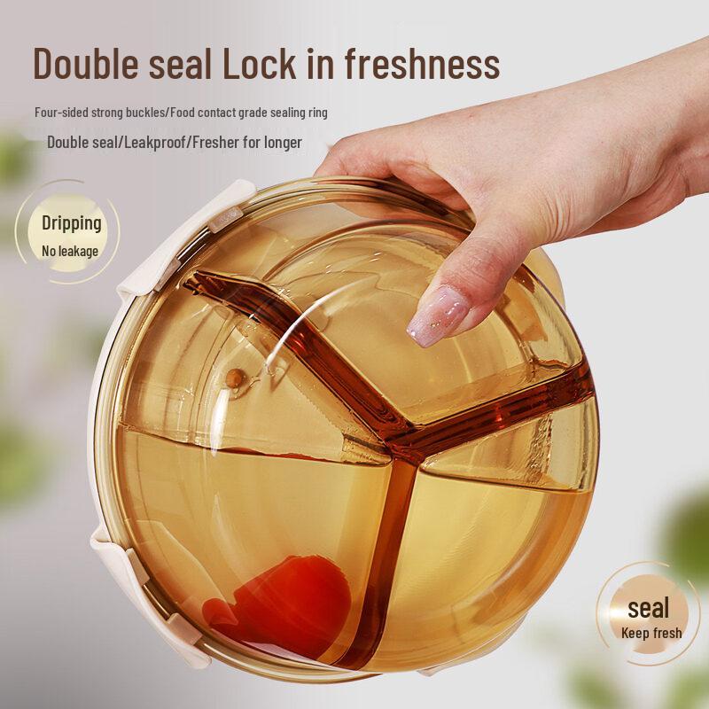 ZISIZ Round Glass Lunch Box