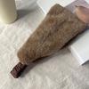 Faux Fur Lined Winter Headband Solid Color Ear Warmer with Elastic Telescopic Straps Earmuff Headscarf