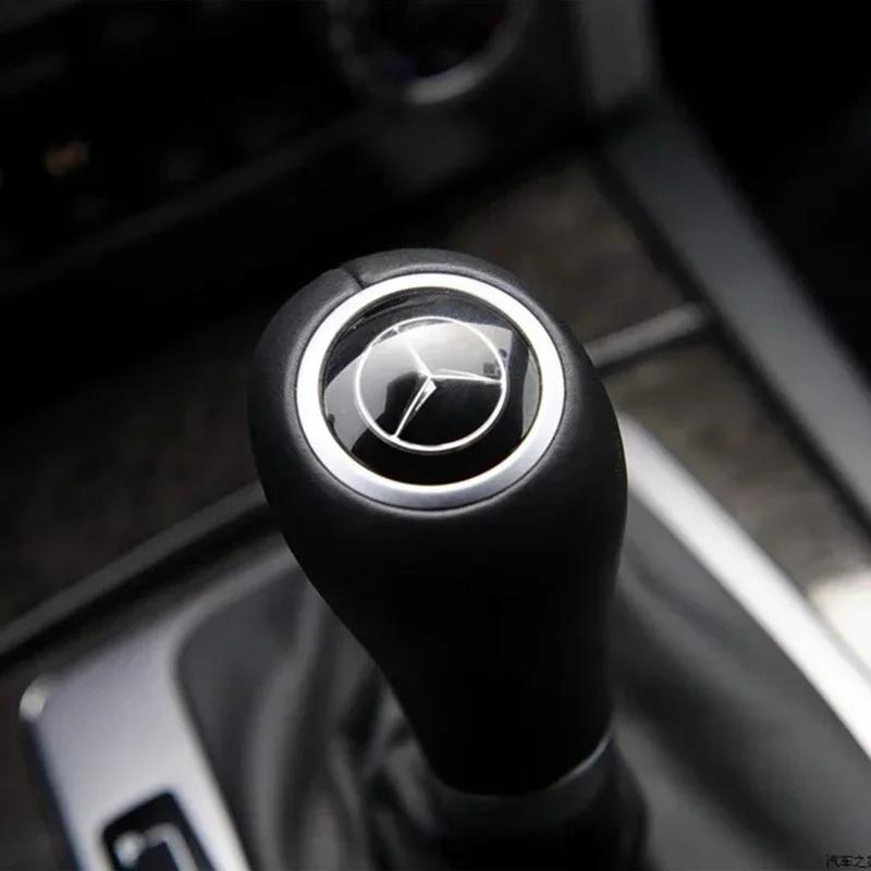 Car Gearbox Control Lever Sticker Shift Handle Decals Accessories For Benz AMG W204 W205 W203 W211 W212 W213 W201 W210 OQ4