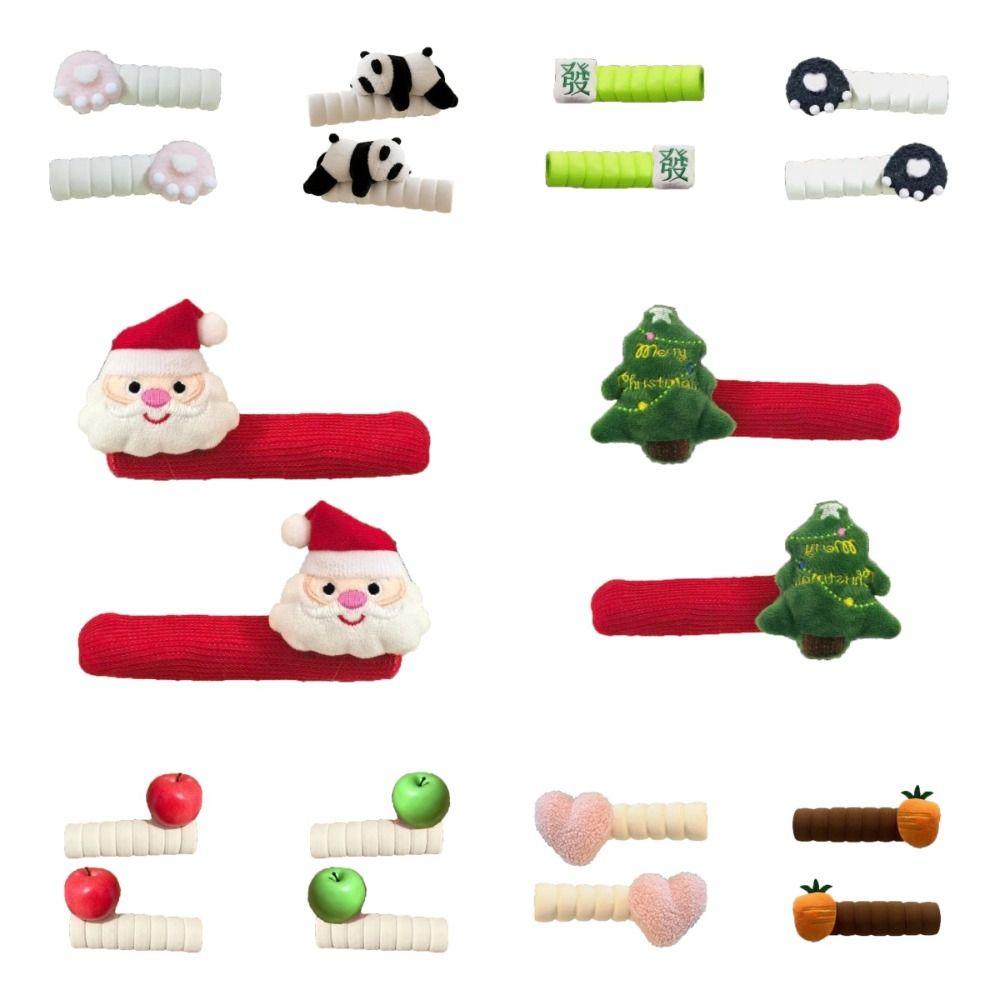 Love Heart Christmas Door Handle Covers Santa Claus Christmas Decorations Bathroom Door