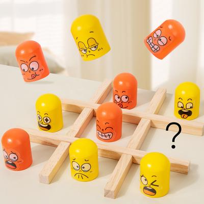 מדבקות עץ לביטוי יצירתי לילדים איקס עיגול משחק כיף אינטראקטיבי משחקי חשיבה משחקיים מוצרים חדשים