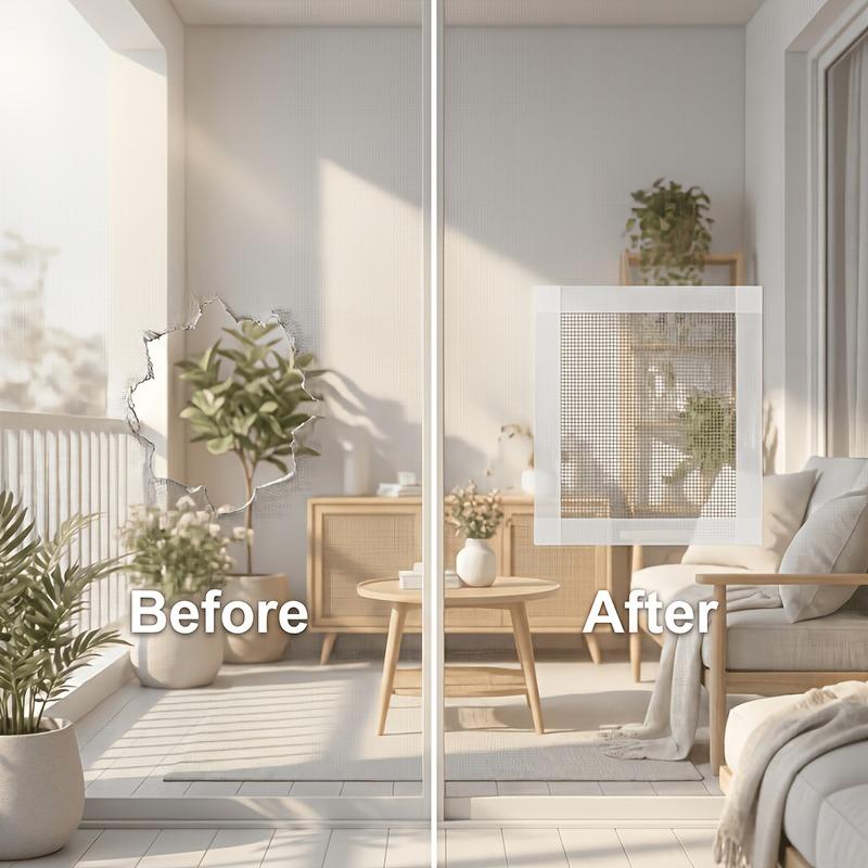 Fenstergitter Reparaturtape Selbstklebendes Netz Bodenablauf Haarfänger Aufkleber Anti-Mückennetz Reparaturflicken Rolle