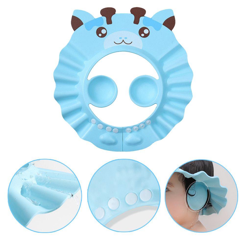 Safe Ear Protection Bathing Baby Shower Cap Bath Head Cover Hair Wash Hat Shampoo Artifact