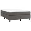 3144624 vidaXL Divan Bed with Mattress Grey 180x200 Cm Faux Leather