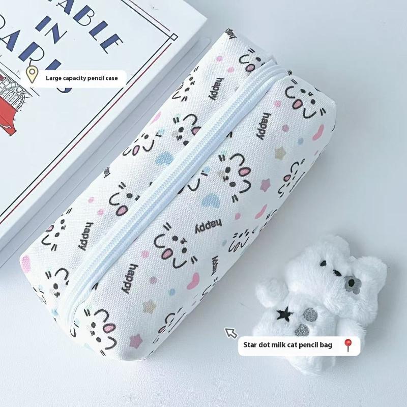Niedliche Stern Punkt Katze Federmäppchen Cartoon Große Kapazität Stiftetasche Multifunktionale Aufbewahrungstasche Schulbedarf Studentengeschenke