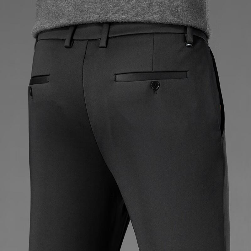 FAPAI Men's Winter Lined Straight-Leg Casual Pants