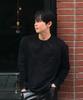 Awodeijeu Layered Stripe Henley Neck Long Sleeve [Black]