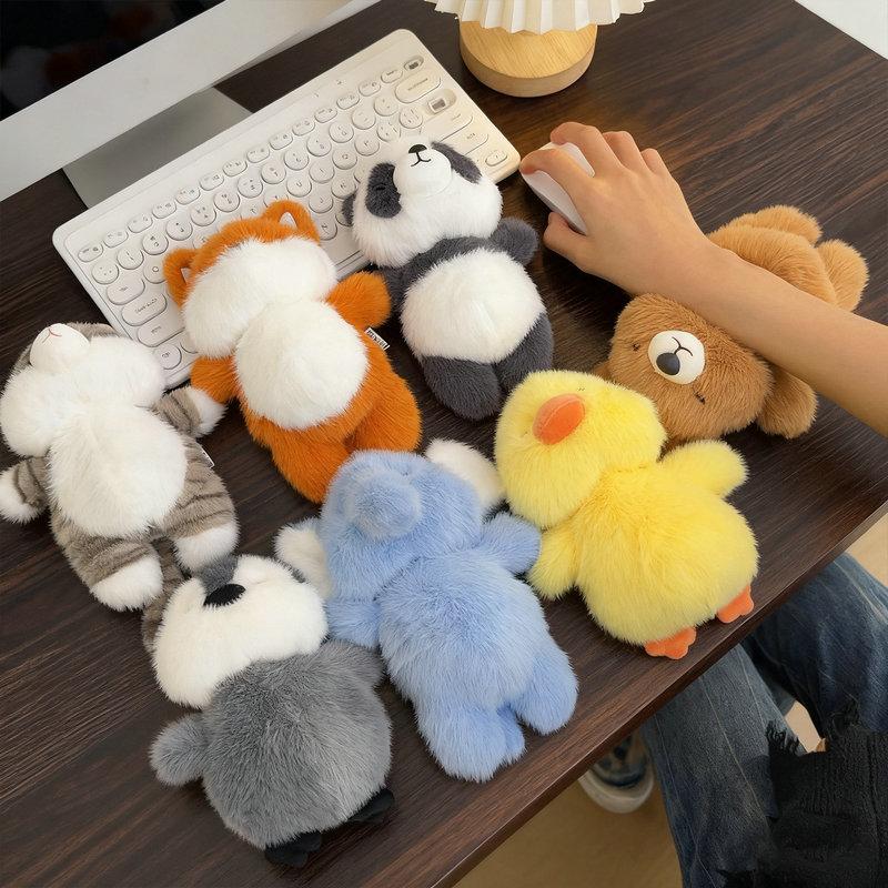 19Cm Cute Palm Doll Plush Plaything Fox Desktop Wrist Pad Doll Mouse Wrist Treasure Table Companion Doll Fragrance Granule Present