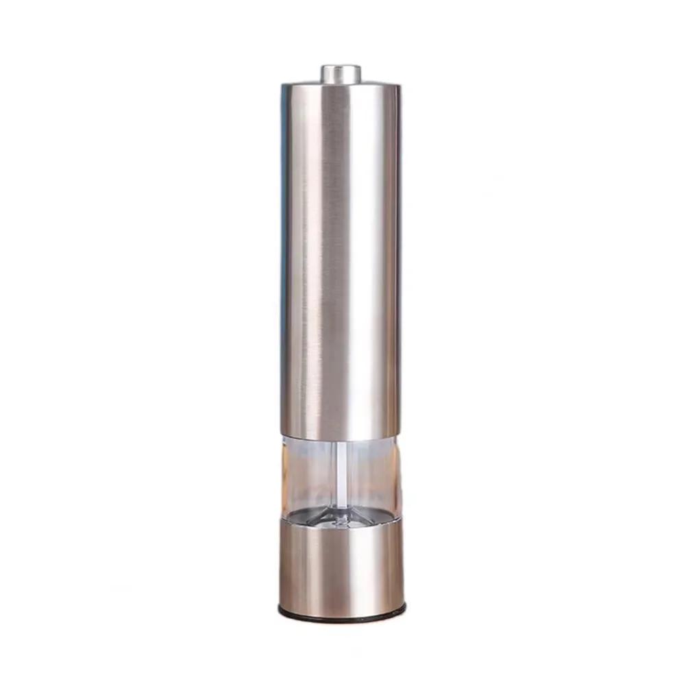 

Electric Salt Pepper Grinder Set One Handed Operation Stainless Steel Spice Mill with Light Automatic Pepper Grinde for Kitchen
