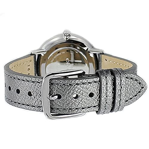 Coach Women's Easton Dark Gray Leather 35mm Watch with Gray Case and Silver Dial (14502686)