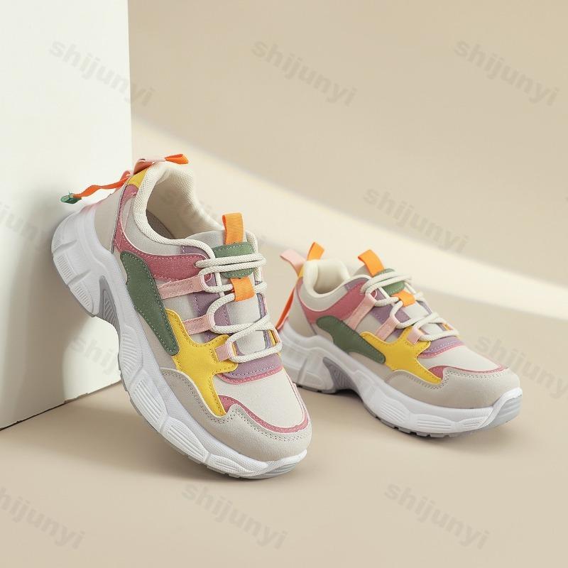 Women's Shoes 2025 Spring Autumn New Comfortable Hard Wearing Casual Shoes Non Slip Platforms Sneakers Lace-up Vulcanized Shoes