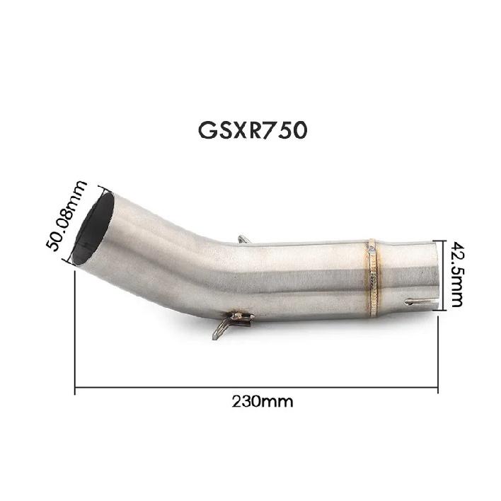 K7 GSXR 600 750 GSXR700 GSXR750 Motorcycle Exhaust Muffler Middle Link Pipe Tube Slip On For Suzuki GSX R600 R700 R750 K7 K8