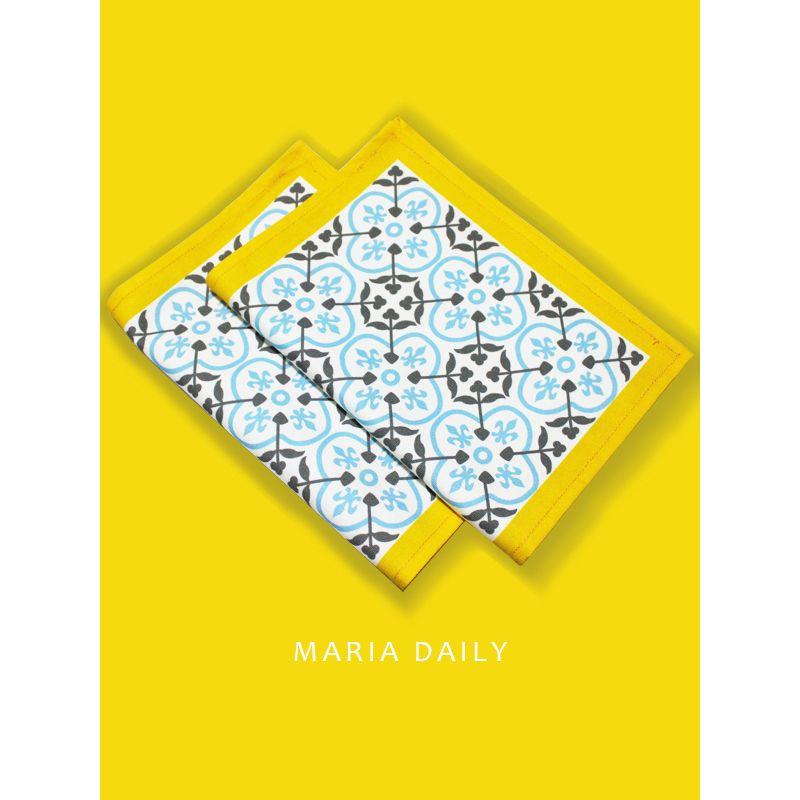 

Maria Daily Retro Extremely Complex Pure Cotton Placemat Table Cloth Tea Mat Dining Table Fabric Table Runner Yellow Blue Yellow-blue table cloth 45cm * 30cm
