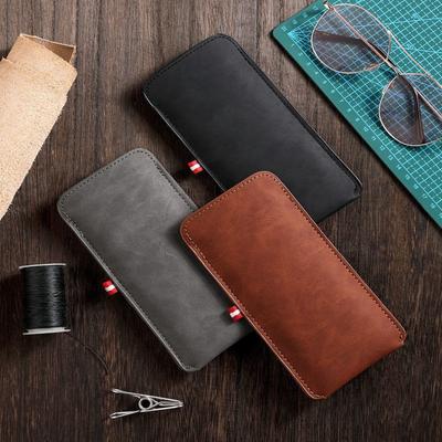 Glasses Bag Fashionable Rectangle Soft Glasses Cover Portable PU Leather Glasses Pouch Home/Outdoor