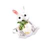 Metal Napkins Rings Set of 6 Bunny Ear Easter Napkins Rings Spring Rabbit Rings Holders for Easter Party Decoration